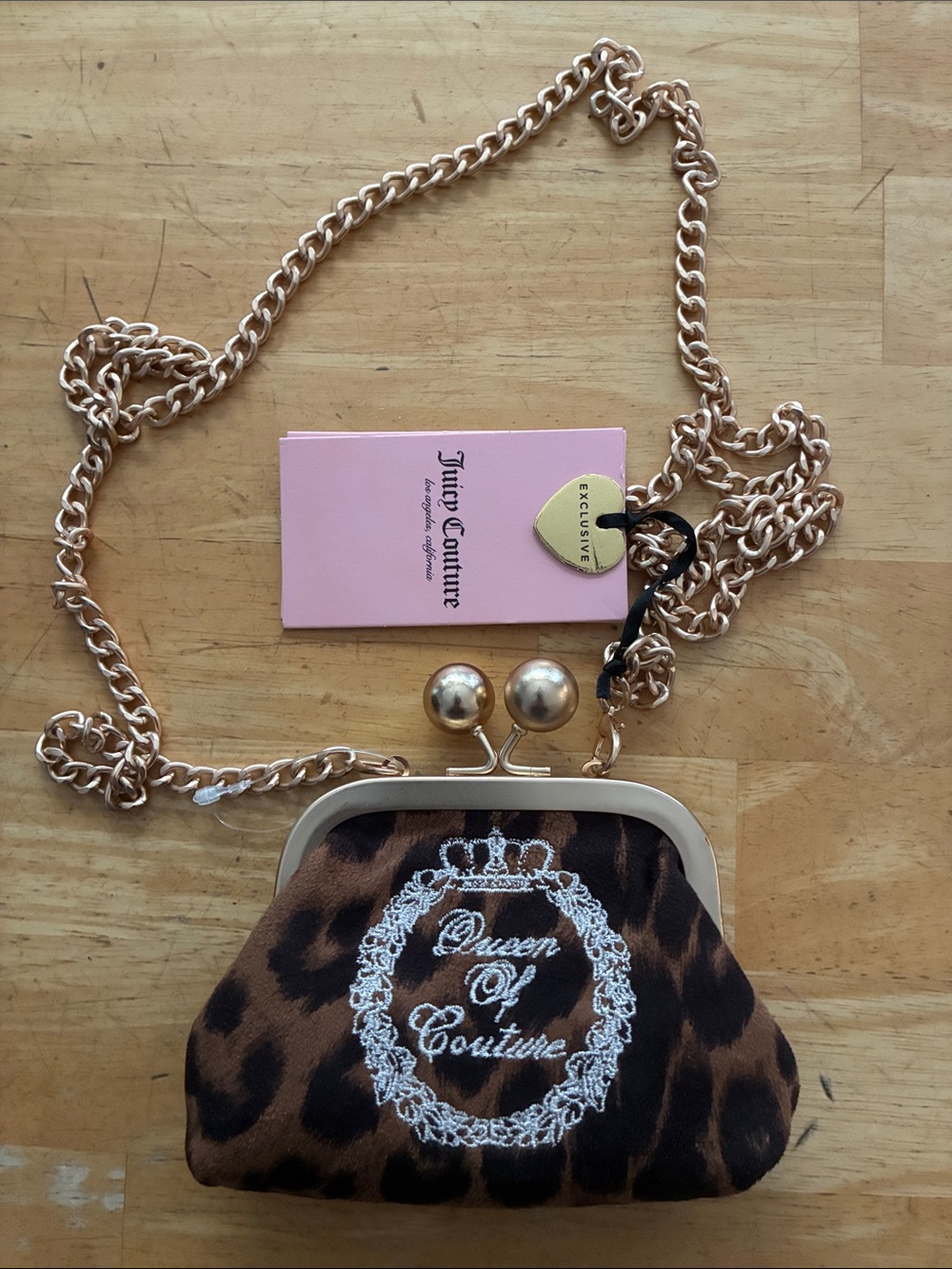 Juicy Couture Leopard Print Mini Crossbody w kiss lock. NWT Retail $42